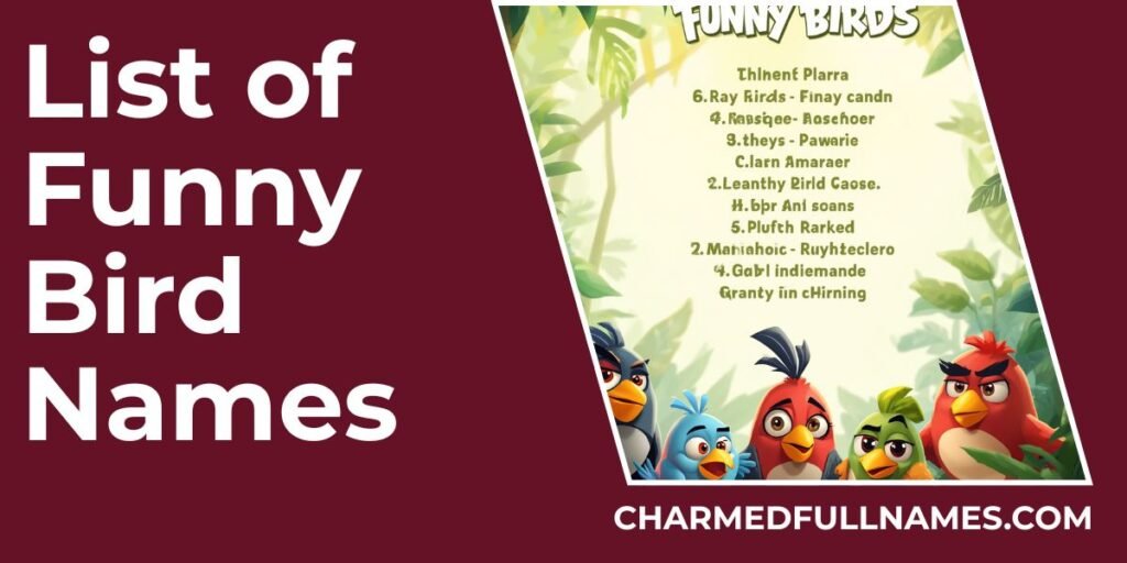 List of Funny Bird Names